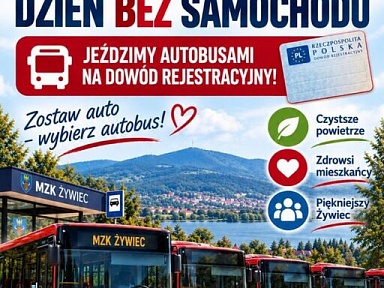 Darmowa komunikacja miejska w Żywcu podczas Dnia Bez Samochodu